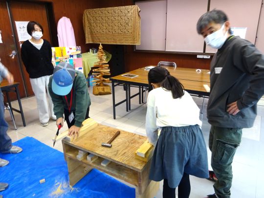 親子で木工細工